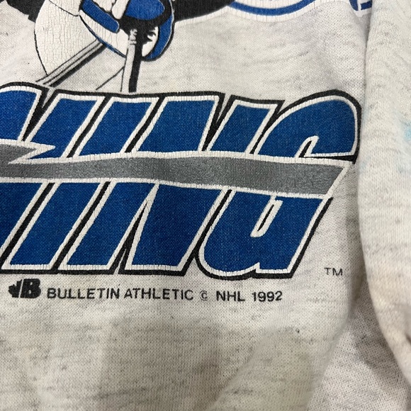 Vintage 1992 Tampa Bay Lightning kids sweatshirt Youth Medium NHL - Picture 5 of 5